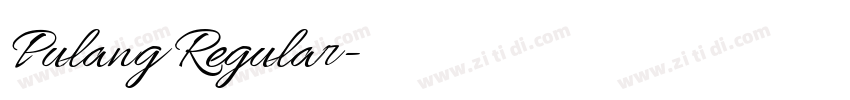Pulang Regular字体转换